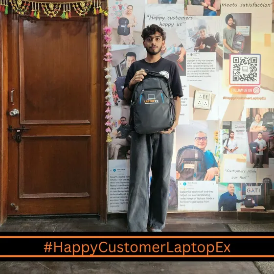 Shreyam Kumar from Noida with refurbished T480 laptop from LaptopEx