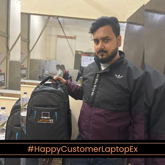 Vyom Singh from Delhi with refurbished T480 laptop from LaptopEx
