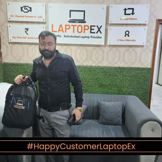 Amrish from Gurgaon with refurbished 840G7 laptop from LaptopEx