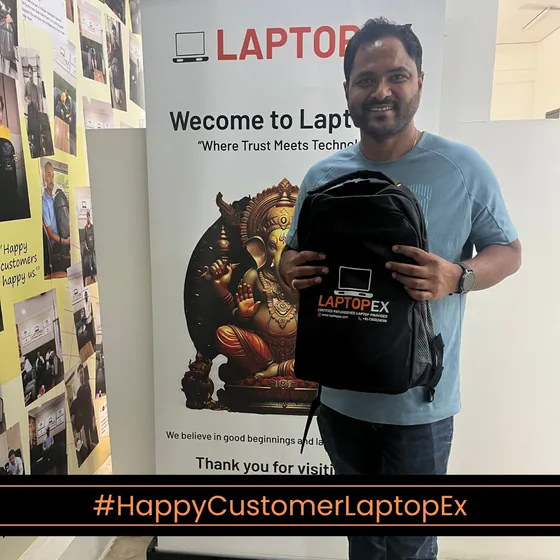Abhishu from Hyderabad with refurbished 5320 laptop from LaptopEx