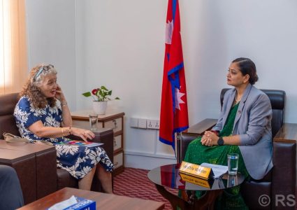 स्वास्थ्यमन्त्री मेहता र संयुक्त राष्ट्रसङ्घका आवासीय सह-संयोजकबीच भेटघाट