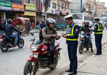 उपत्यकामा ट्राफिक नियम उल्लंघन गर्ने साढे २५ सय चालक कारबाहीमा