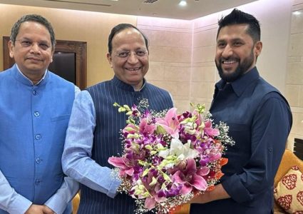 दिल्ली पुगेका रास्वपा सभापति लामिछानेको भाजपा नेताहरूद्वारा स्वागत