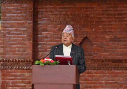 नेपालीहरूको जीवन दर्शन नै सेवा, करुणा, प्रेम, मानवता र शान्तिको उच्चतम अभ्यासबाट अभिप्रेरित : राष्ट्रपति पौडेल