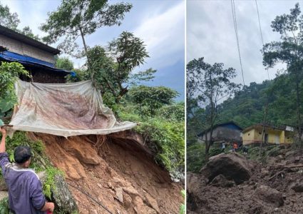 सङ्खुवासभाको सिलिचोङमा पहिरोले विद्युत, सञ्चार र यातायात सेवा अवरुद्ध