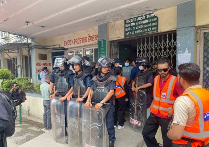 गणेश नेपालीको निधनपछि वीर अस्पतालमा सुरक्षा कडा