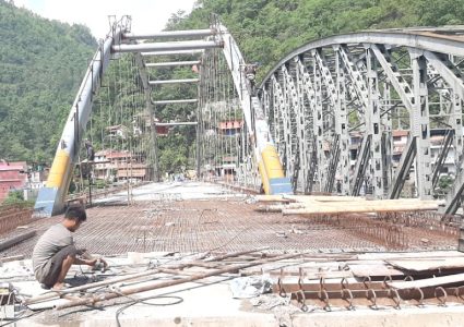 कालीगण्डकी नदीमा निर्माणाधीन ‘सिग्नेचर ब्रिज’को निर्माणकार्य ९५ प्रतिशत सकियो