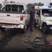 उपमेयर सवार गाडी र एम्बुलेन्स ठोक्किँदा आठजना घाइते