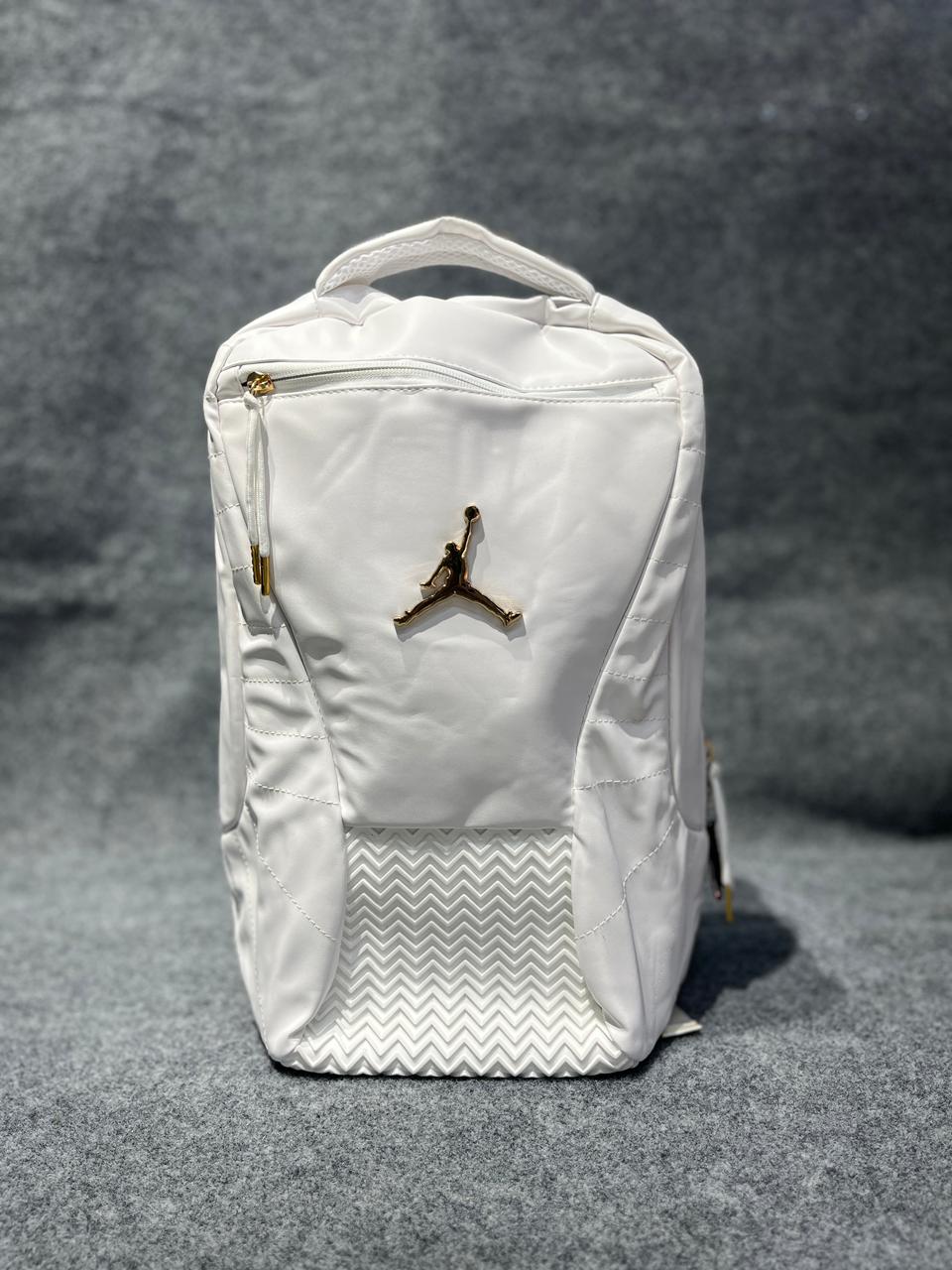 nike air jordan backpack white Air Jordan Retro 12 Backpack in White