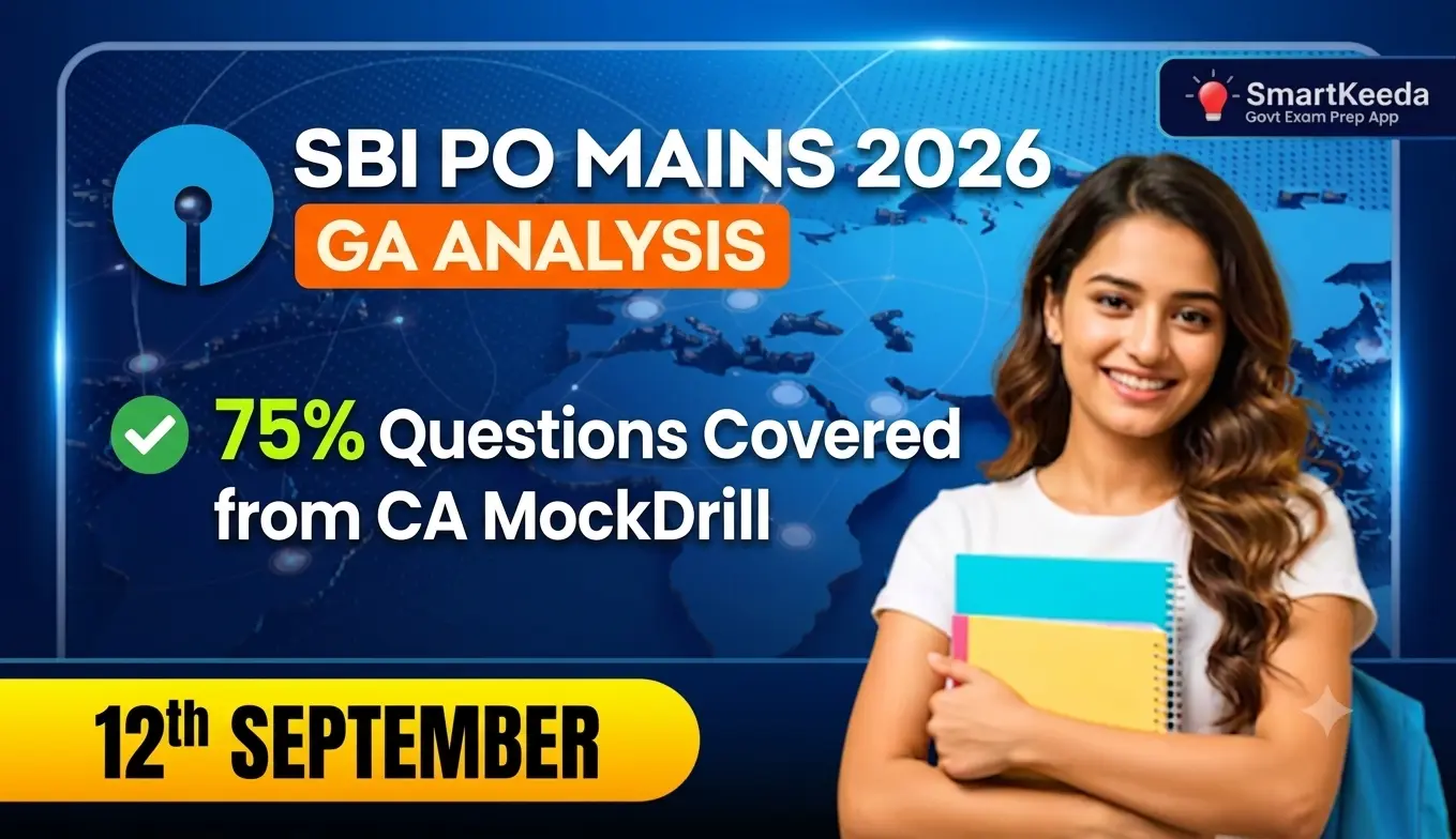 SBI PO Mains 2026 GA Analysis (12 Sep)