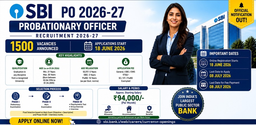 SBI PO Notification 2026