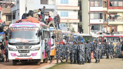 निर्वाचन सुरक्षामा सशस्त्रको ठूलो परिचालन, १६०० बढी प्रहरी जिल्ला पठाइयो