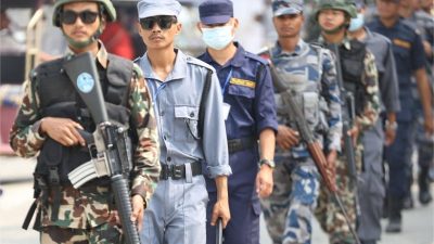 झापा–५ मा निर्वाचन सुरक्षा कडा : तीन सुरक्षा निकायको संयुक्त गस्ती सुरु