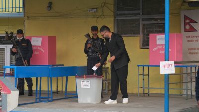  सिनामंगलबाट बालेन्द्र शाहले गरे मतदान