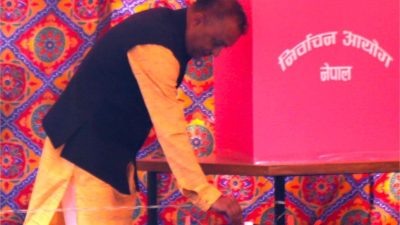 मैतीदेवीबाट गरे मतदान, आगामी पाँच वर्षको दिशा यही निर्वाचनले तय गर्ने : गगन थापा