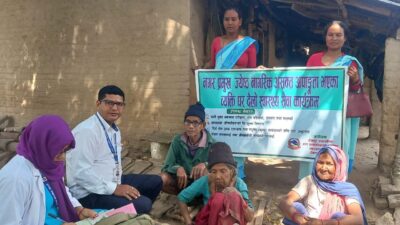 ज्येष्ठ नागरिक र अपाङ्गता भएकालाई घरदैलोमै स्वास्थ्य सेवा