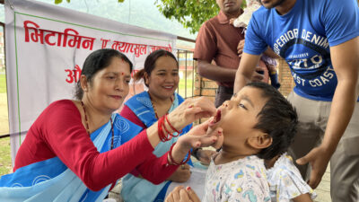 देशभरिका बालबालिकालाई भिटामिन ‘ए’ र जुकाको औषधि खुवाइँदै
