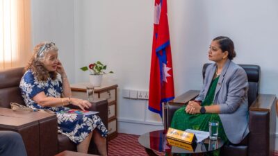 स्वास्थ्यमन्त्री मेहता र संयुक्त राष्ट्रसङ्घका आवासीय सह–संयोजकबीच भेटघाट