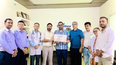 भोटेकोशी पीडितलाई निसर्ग हस्पिटलको ११ लाख ११ हजार १११ रुपैयाँ&hellip;